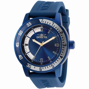 Invicta Men's Watch - Specialty Quartz Dark Blue and White Dial Rubber Strap | 35686