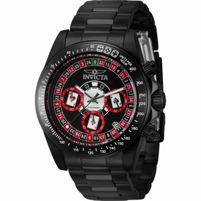 Invicta Men's Watch - Speedway Chronograph Black, Red and Silver Dial Steel | 44646