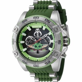 Invicta Men's Watch - Star Wars The Child Chronograph Silver and Green Strap | 41212
