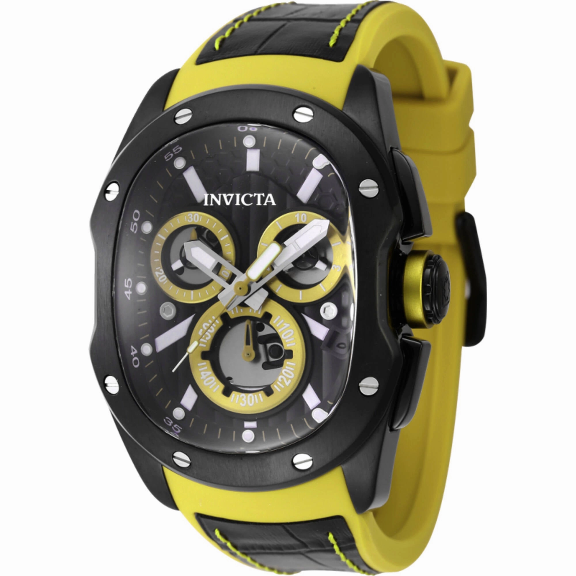 Invicta Men's Wrap Watch - Lupah Revolution 2.0 Chrono Black and Yellow Strap | 45439