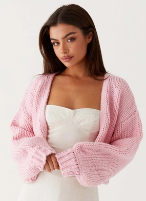 Jasleen Knit Cardigan - Pink