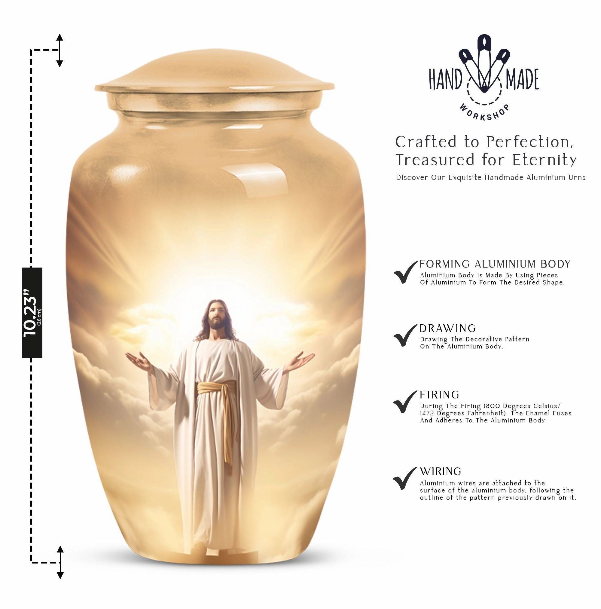 Jesus Christ Holy Cross, Serene Memorial Urn Collection