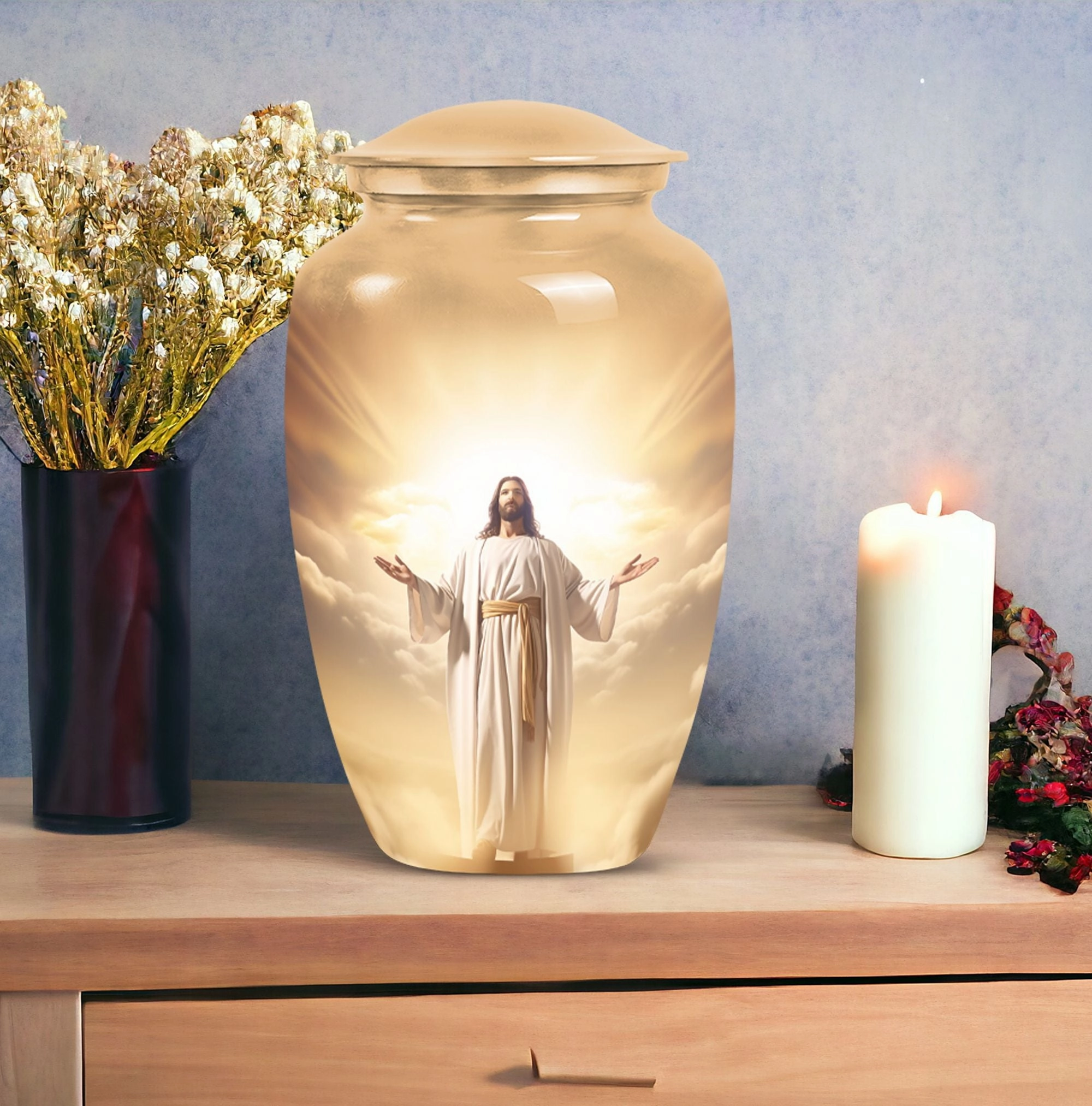 Jesus Christ Holy Cross, Serene Memorial Urn Collection