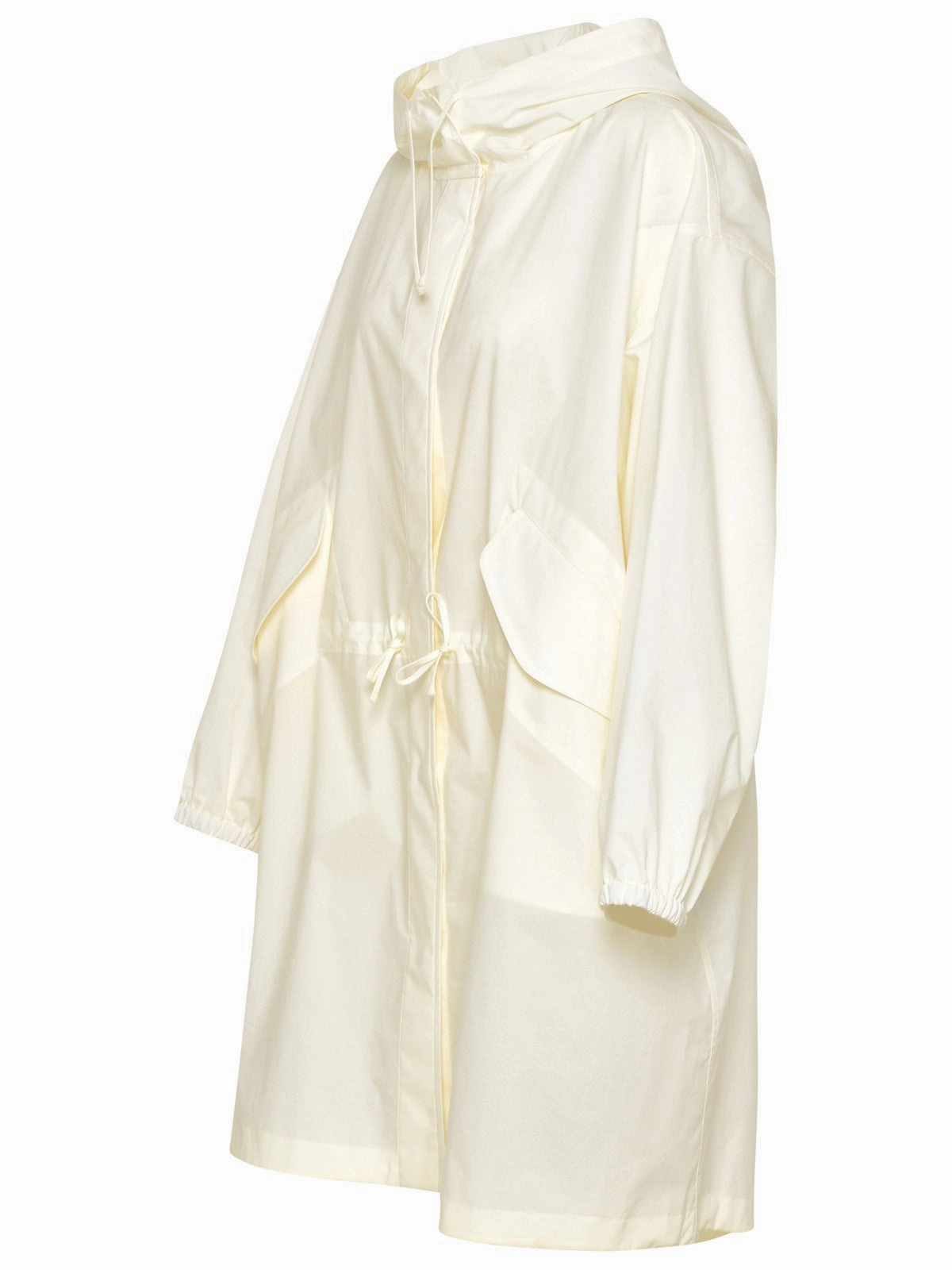 Jil Sander Logo Printed Drawstring Hooded Coat