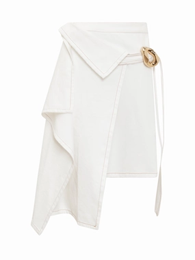 JW Anderson Asymmetric Draped Denim Skirt