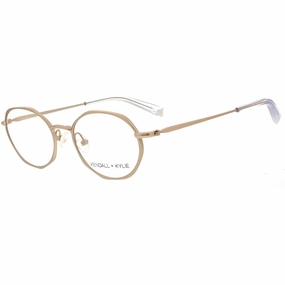Kendall   Kylie Women's Eyeglasses - Light Gold Metal Oval Frame | KKO162G ALANA 718
