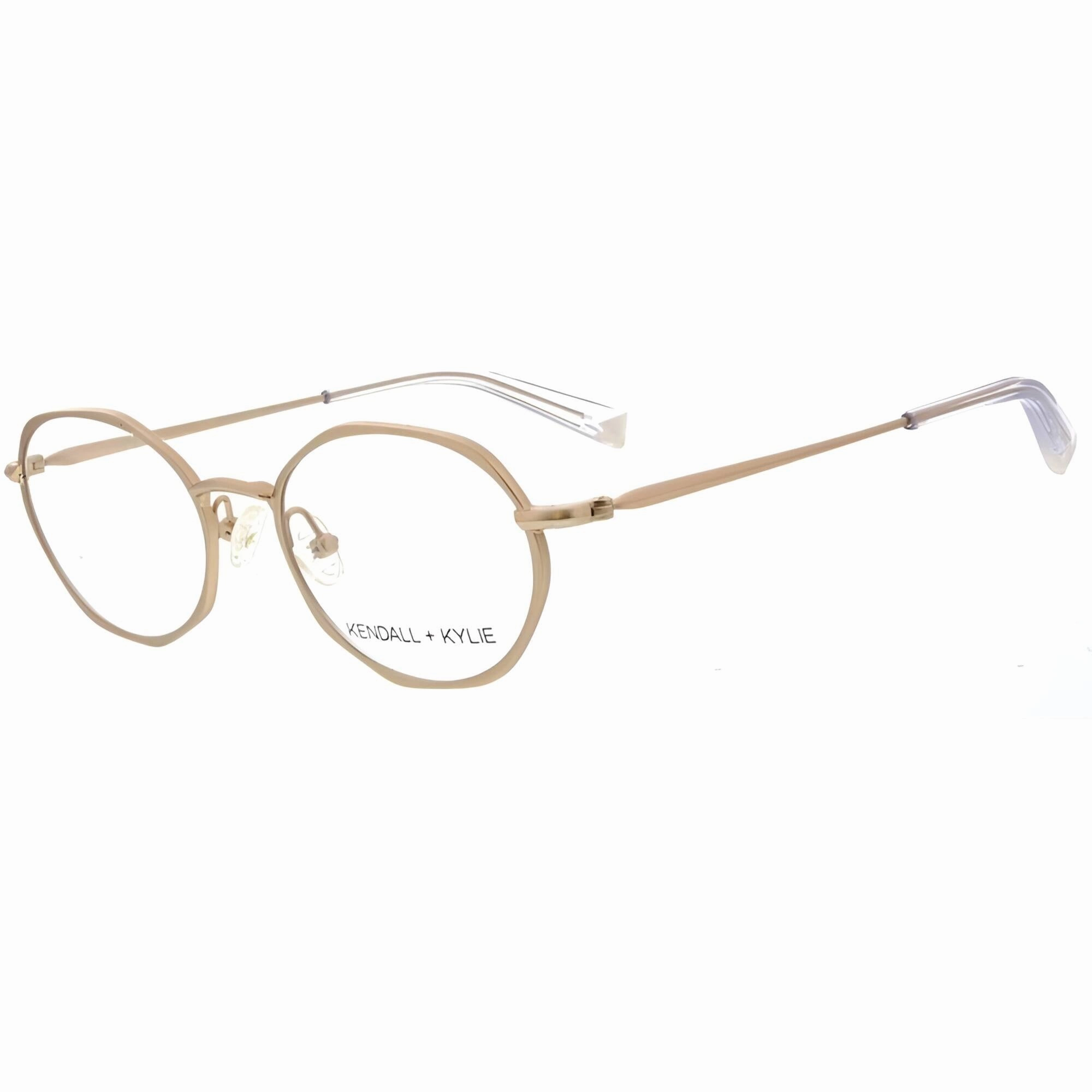Kendall   Kylie Women's Eyeglasses - Light Gold Metal Oval Frame | KKO162G ALANA 718