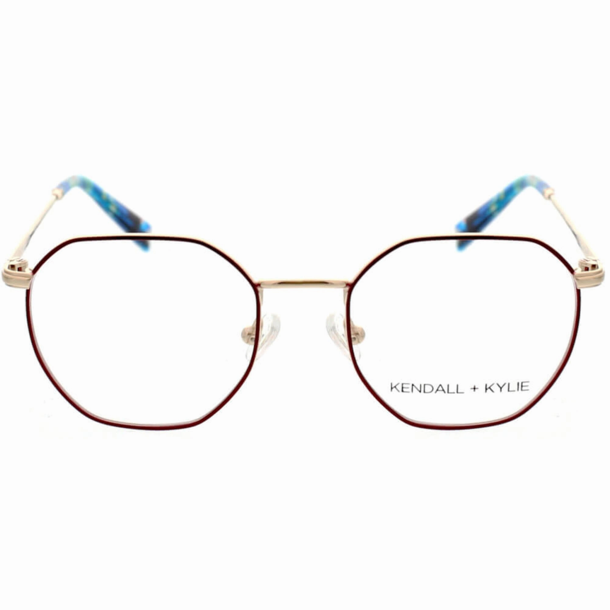Kendall   Kylie Women's Eyeglasses - Satin Burgundy/Shiny Light Gold | KKO196 DEZI 604
