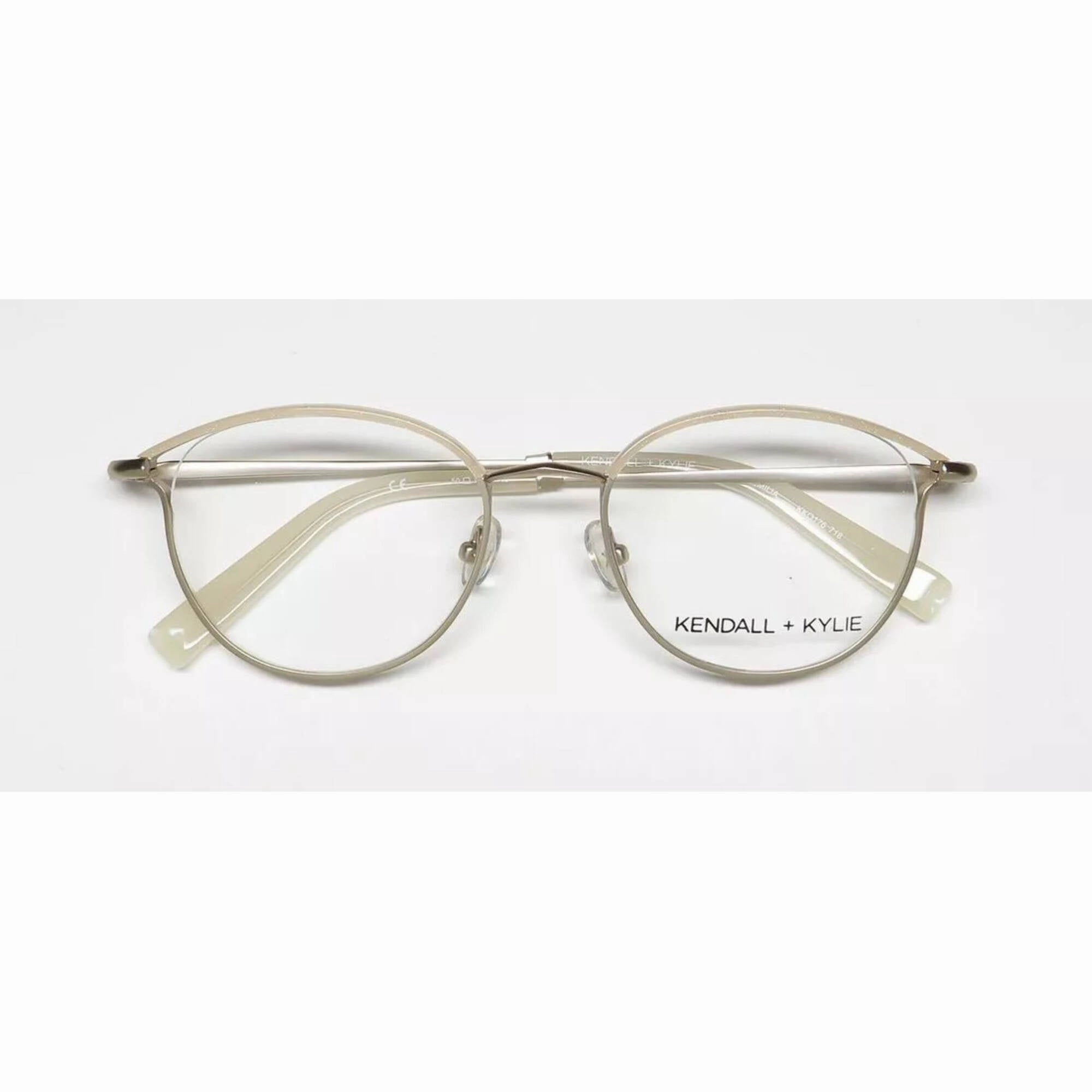 Kendall   Kylie Women's Eyeglasses - Satin Light Gold/Petal Pink Frame | KKO176 718