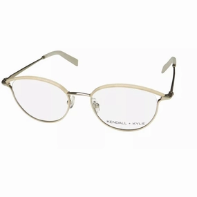Kendall   Kylie Women's Eyeglasses - Satin Light Gold/Petal Pink Frame | KKO176 718