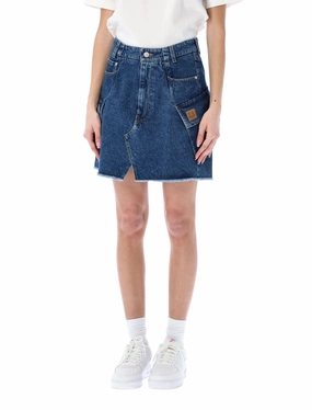 Kenzo Tiger Patch Mini Denim Skirt