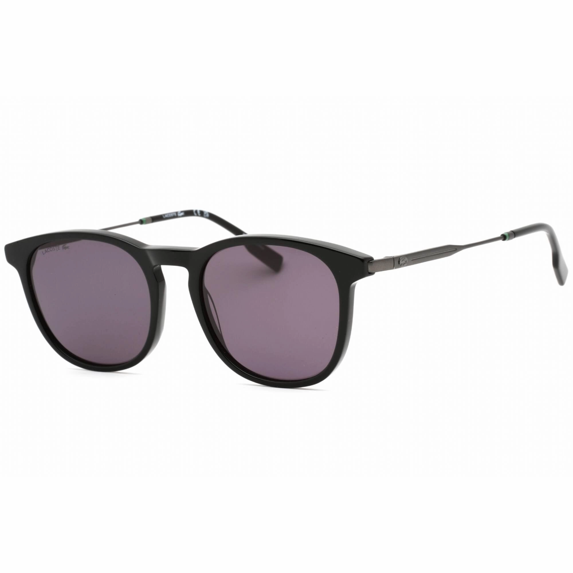 Lacoste Men's Sunglasses - Black Plastic Round Full Rim Frame Grey Lens | L994S 001