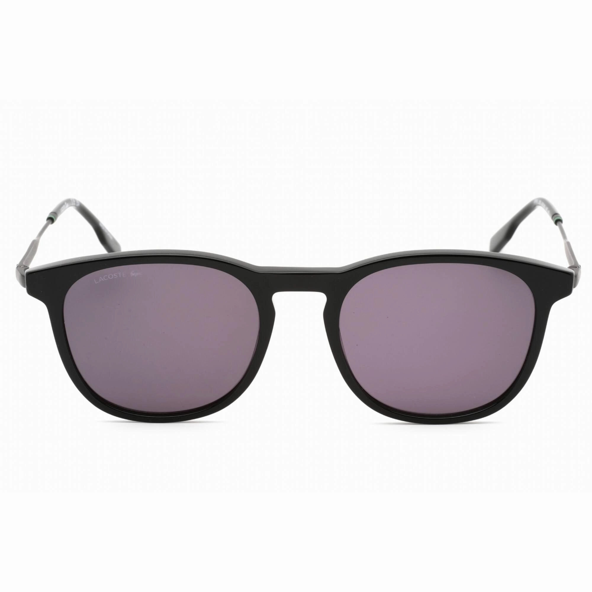 Lacoste Men's Sunglasses - Black Plastic Round Full Rim Frame Grey Lens | L994S 001
