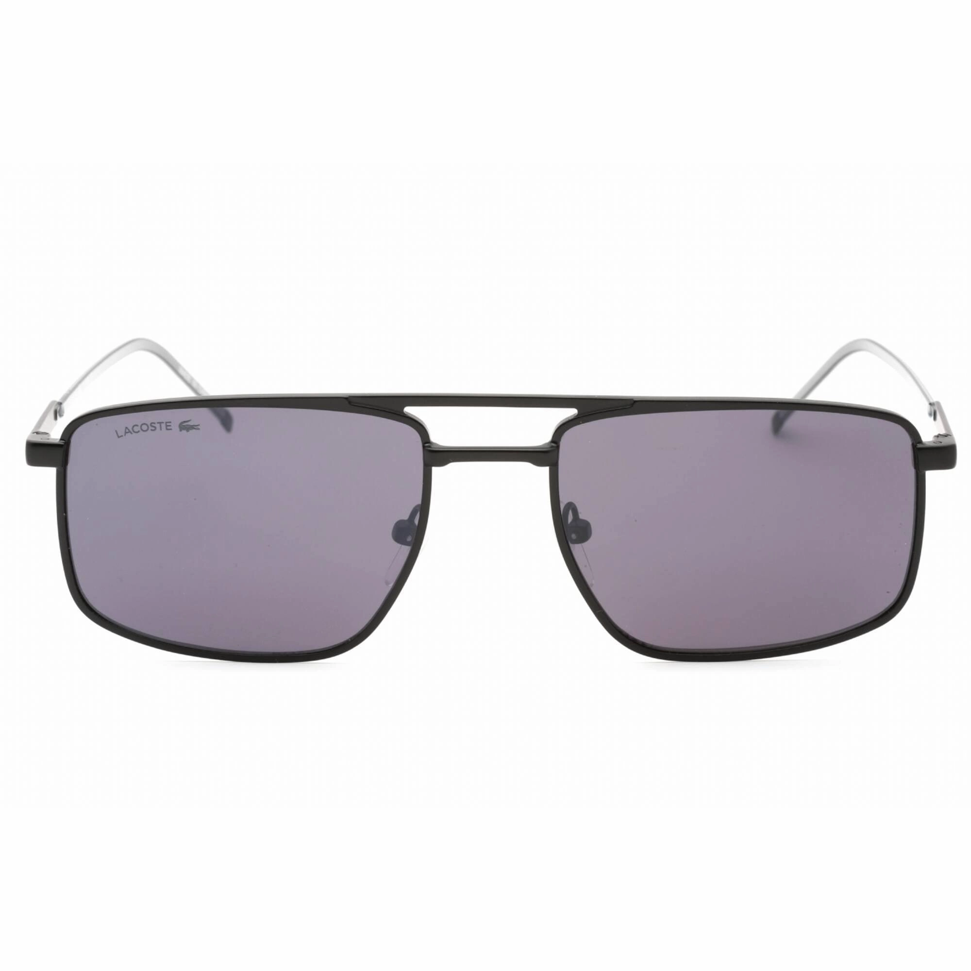 Lacoste Men's Sunglasses - Matte Black Metal Rectangular Full Rim Frame | L255S 002