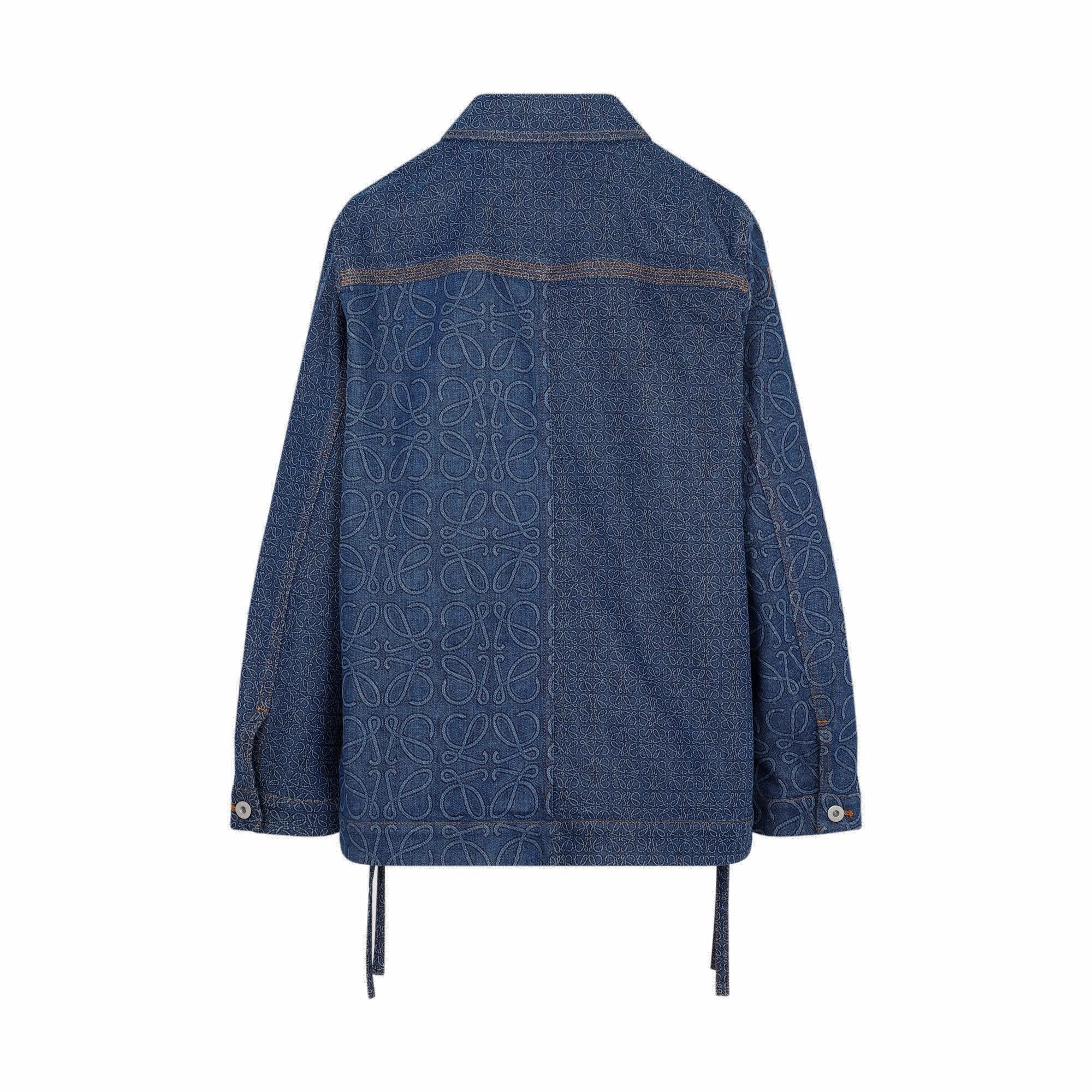 Loewe Logo Jacquard Long-Sleeved Denim Jacket