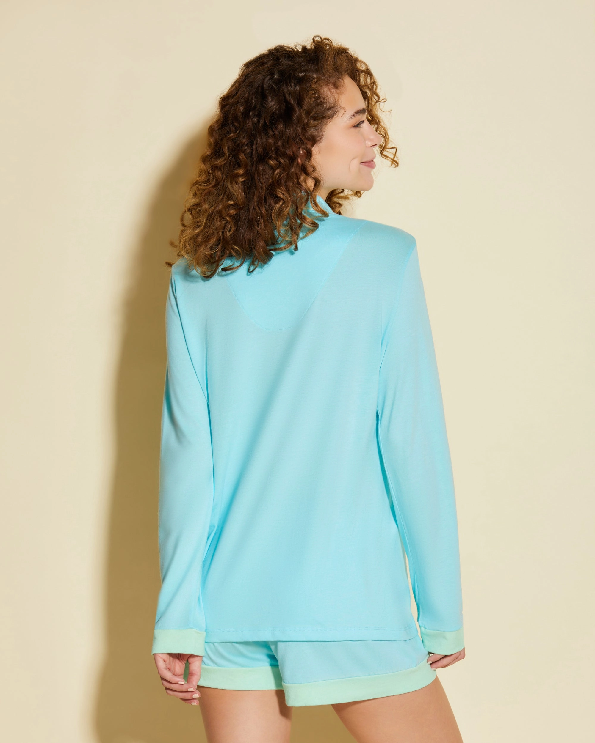 Long Sleeve Top & Boxer Pajama Set