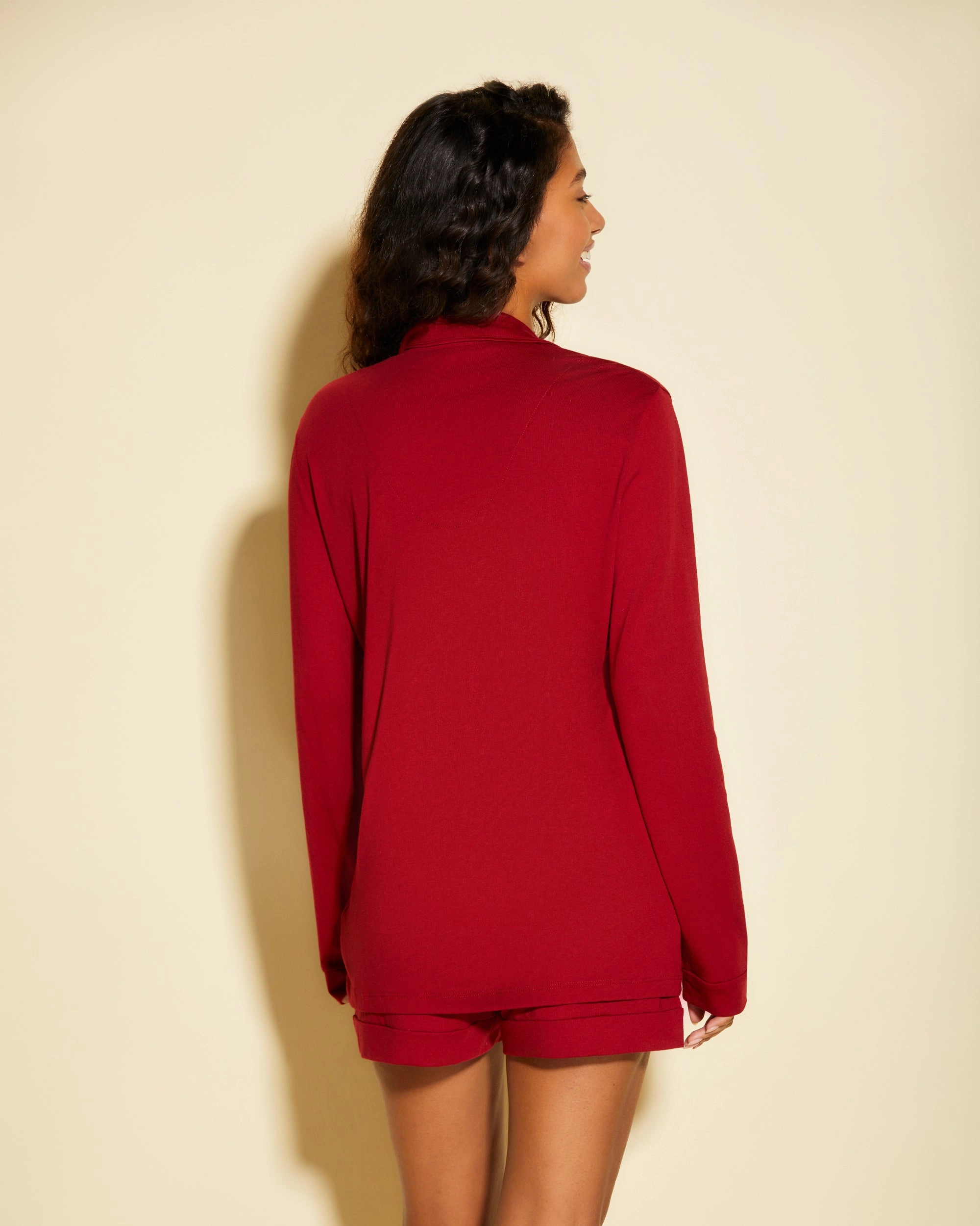 Long Sleeve Top & Boxer Pajama Set