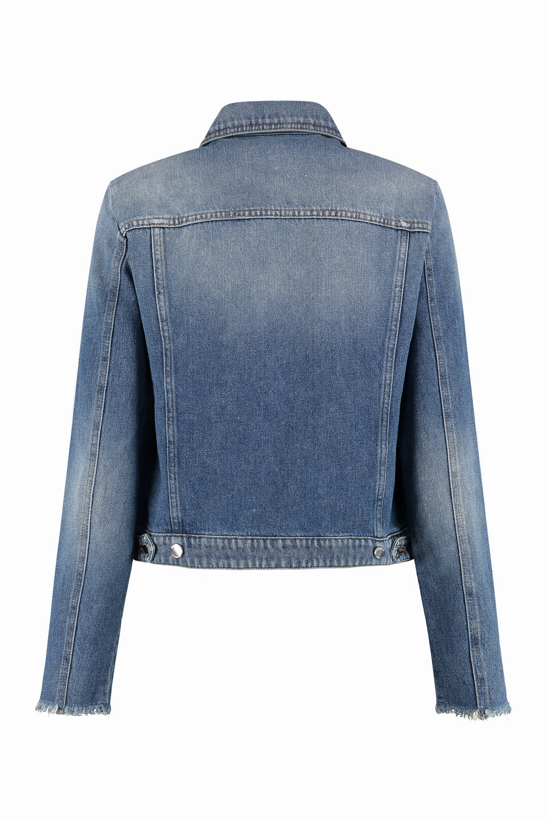 Love Moschino Buttoned Long Sleeved Denim Jacket