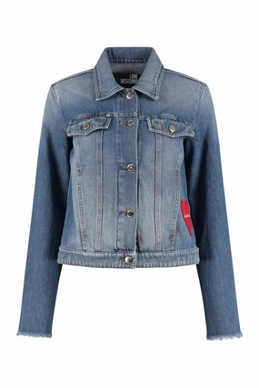 Love Moschino Buttoned Long Sleeved Denim Jacket