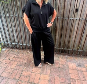 Luxe Knit Relaxed Set In Black