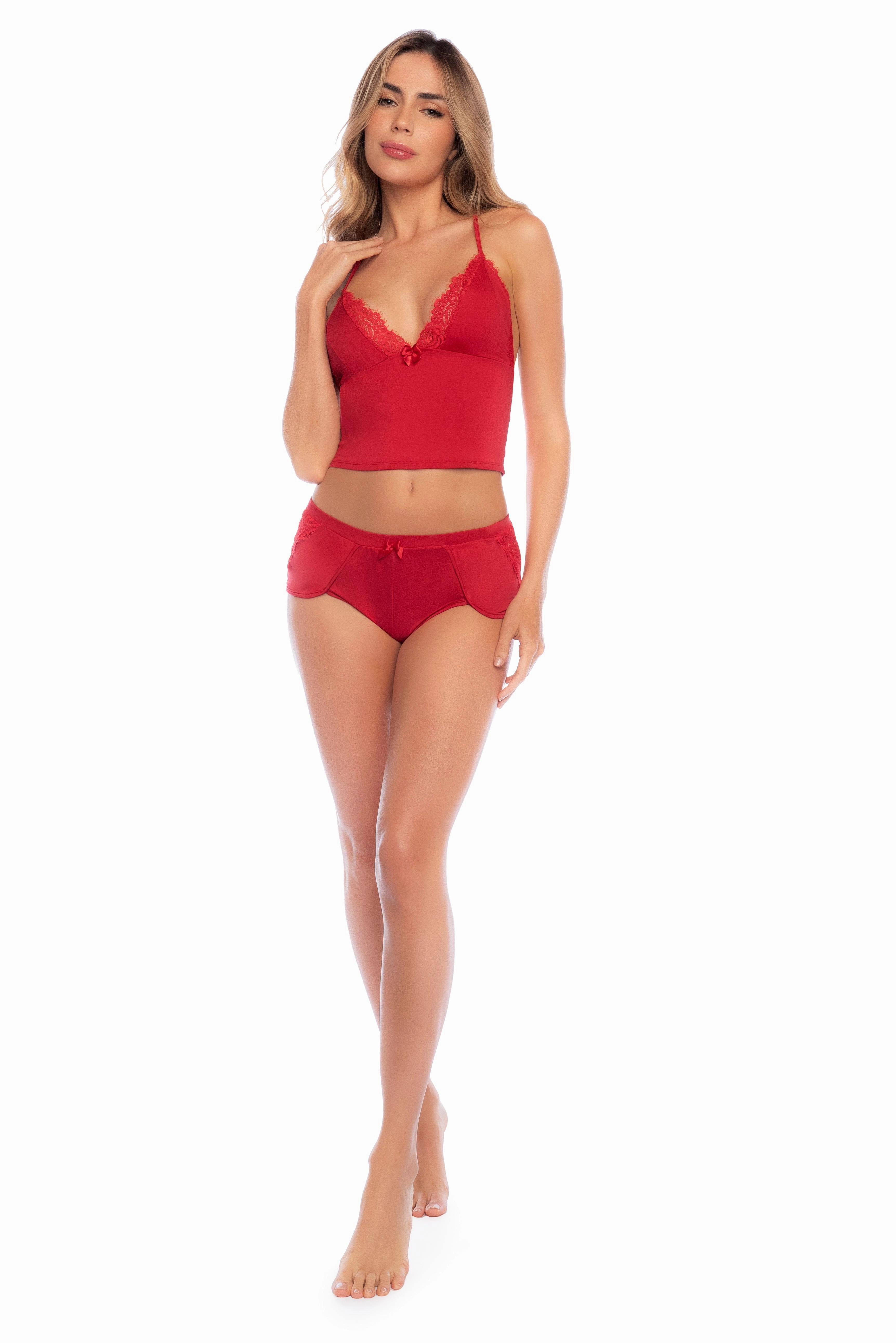 Mapale Lounge Forever For Us Cami Pajama Set Red