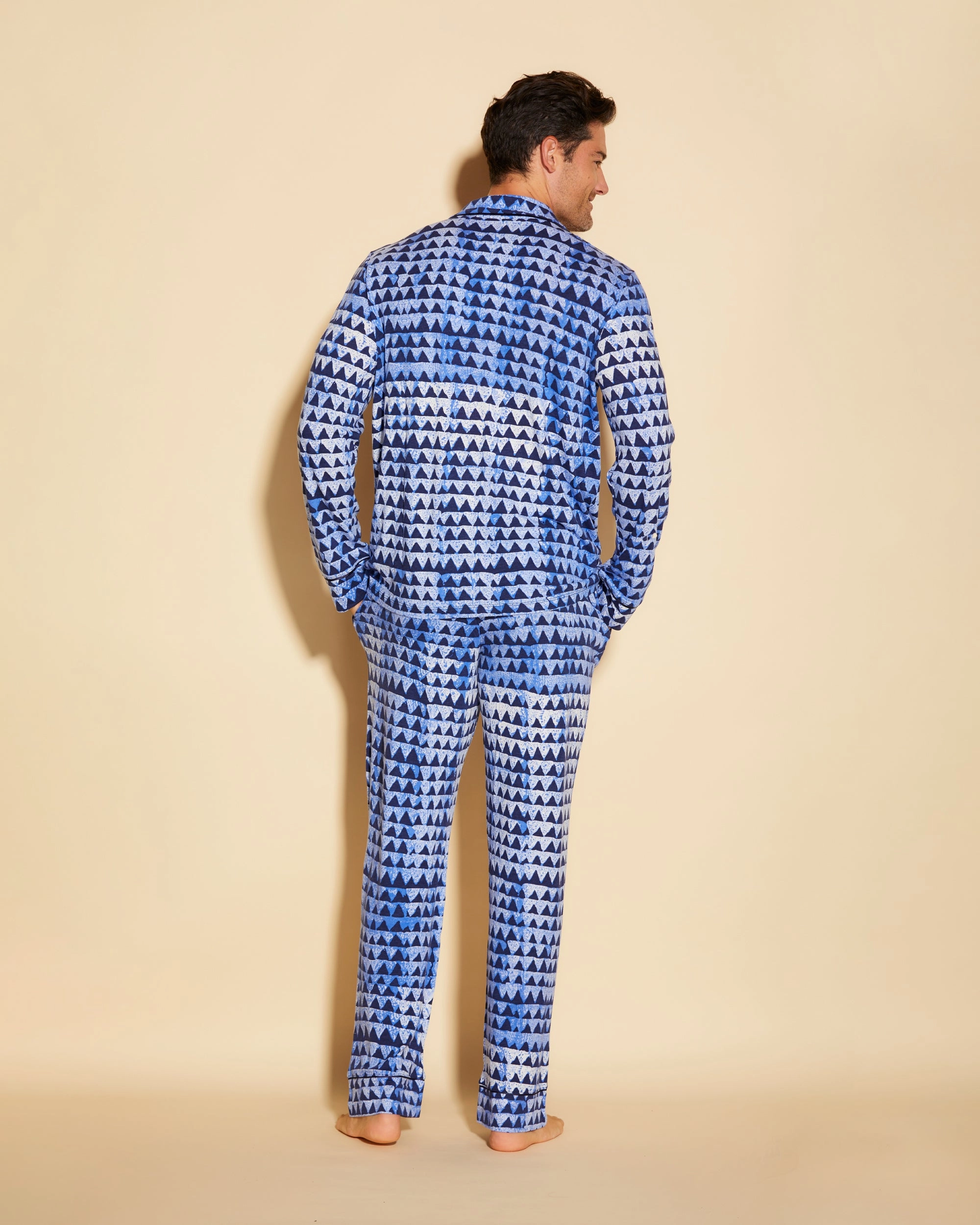 Men's Classic Long Sleeve Top & Pant Pajama Set