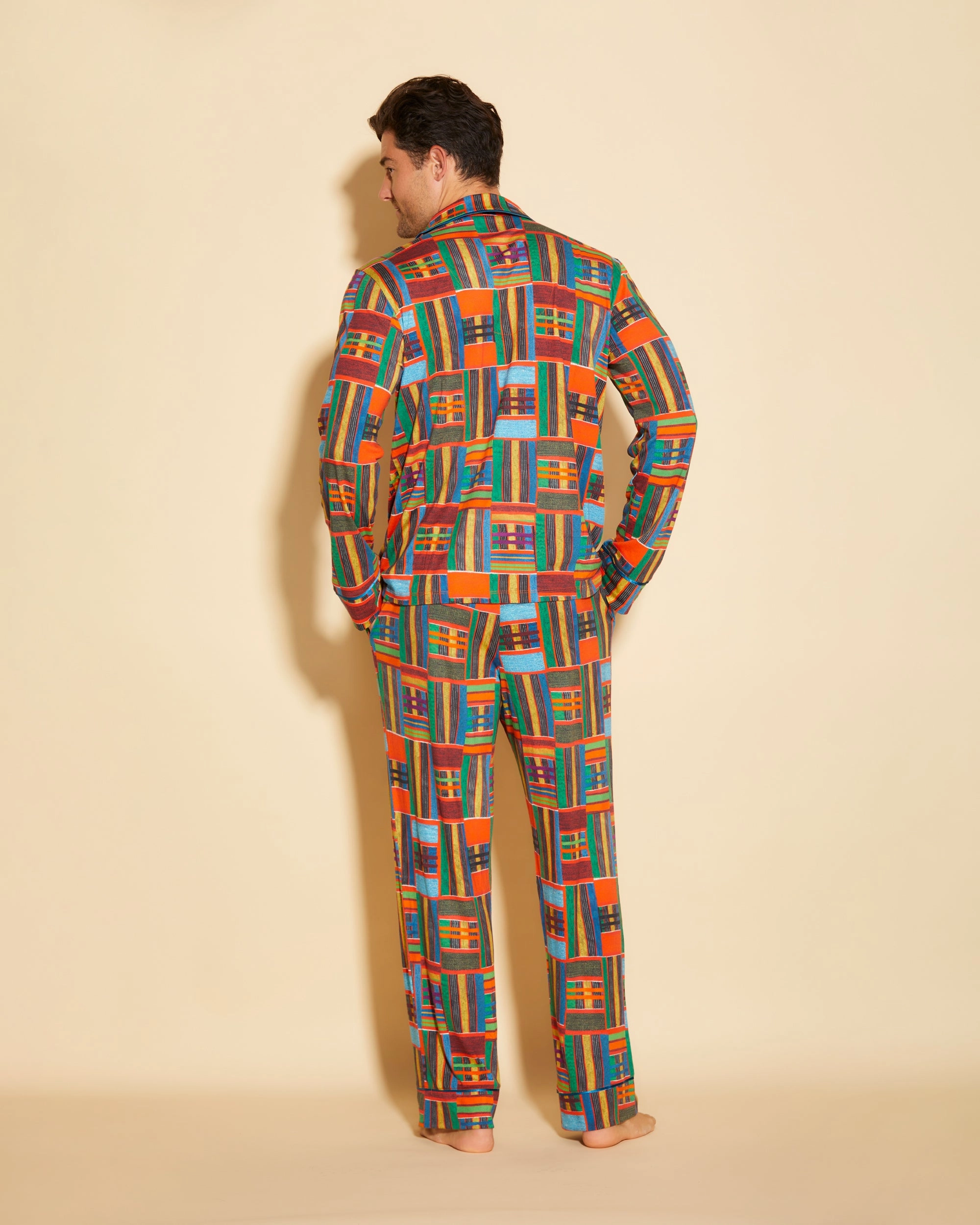 Men's Classic Long Sleeve Top & Pant Pajama Set