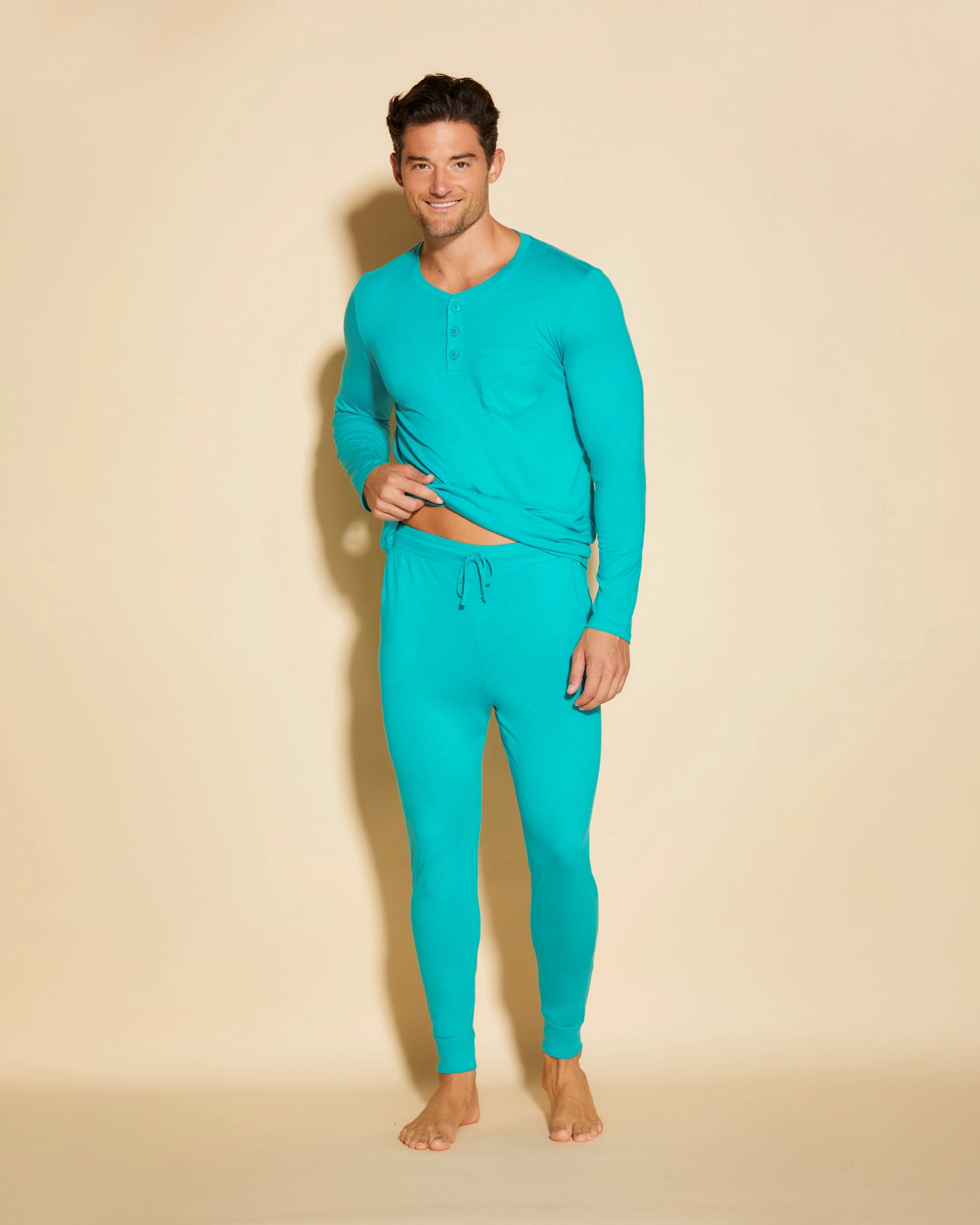 Men's Henley & Jogger Pajama Set
