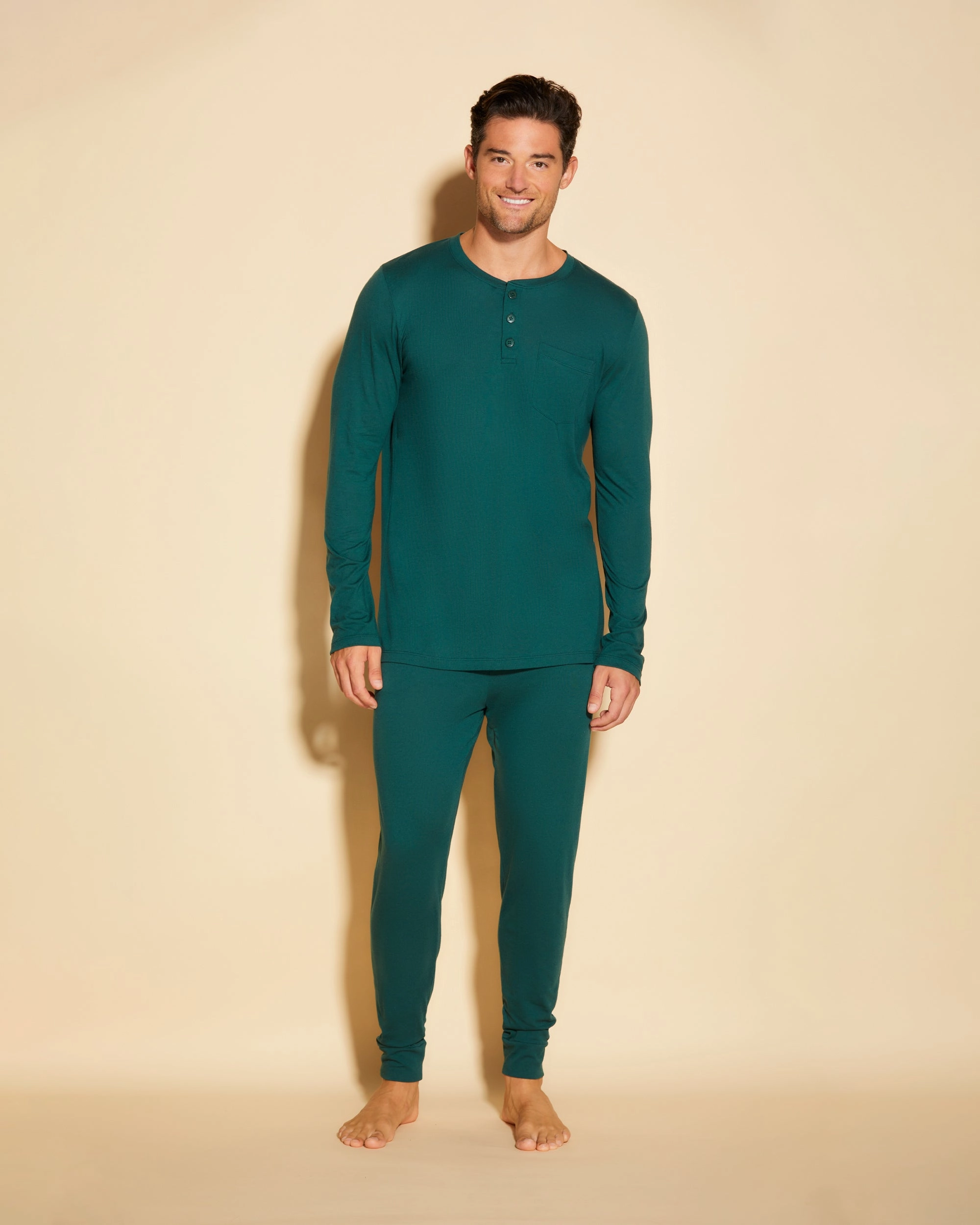 Men's Henley & Jogger Pajama Set