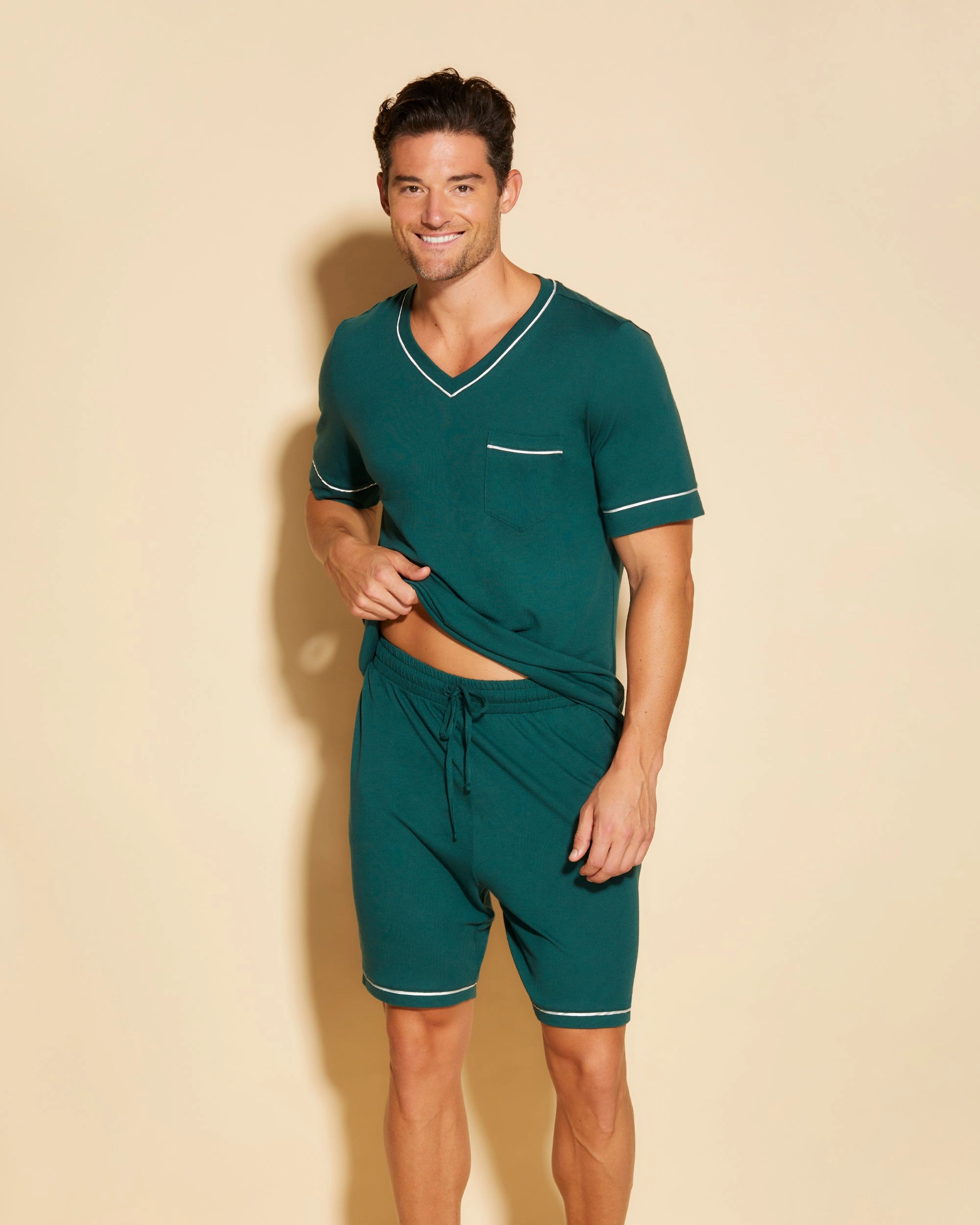 Men's Short Sleeve Top & Shorts Pajama Set