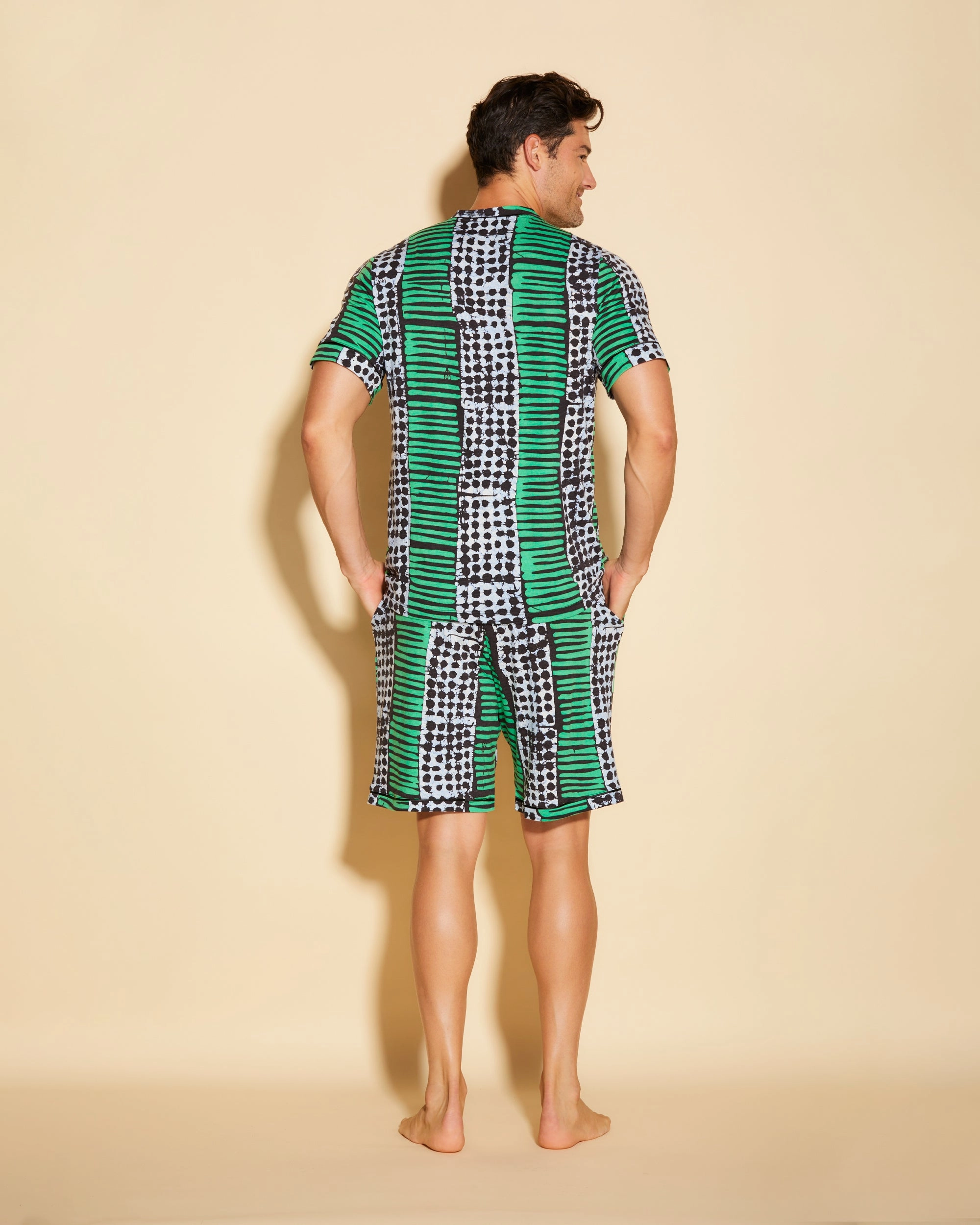 Men's Short Sleeve Top & Shorts Pajama Set