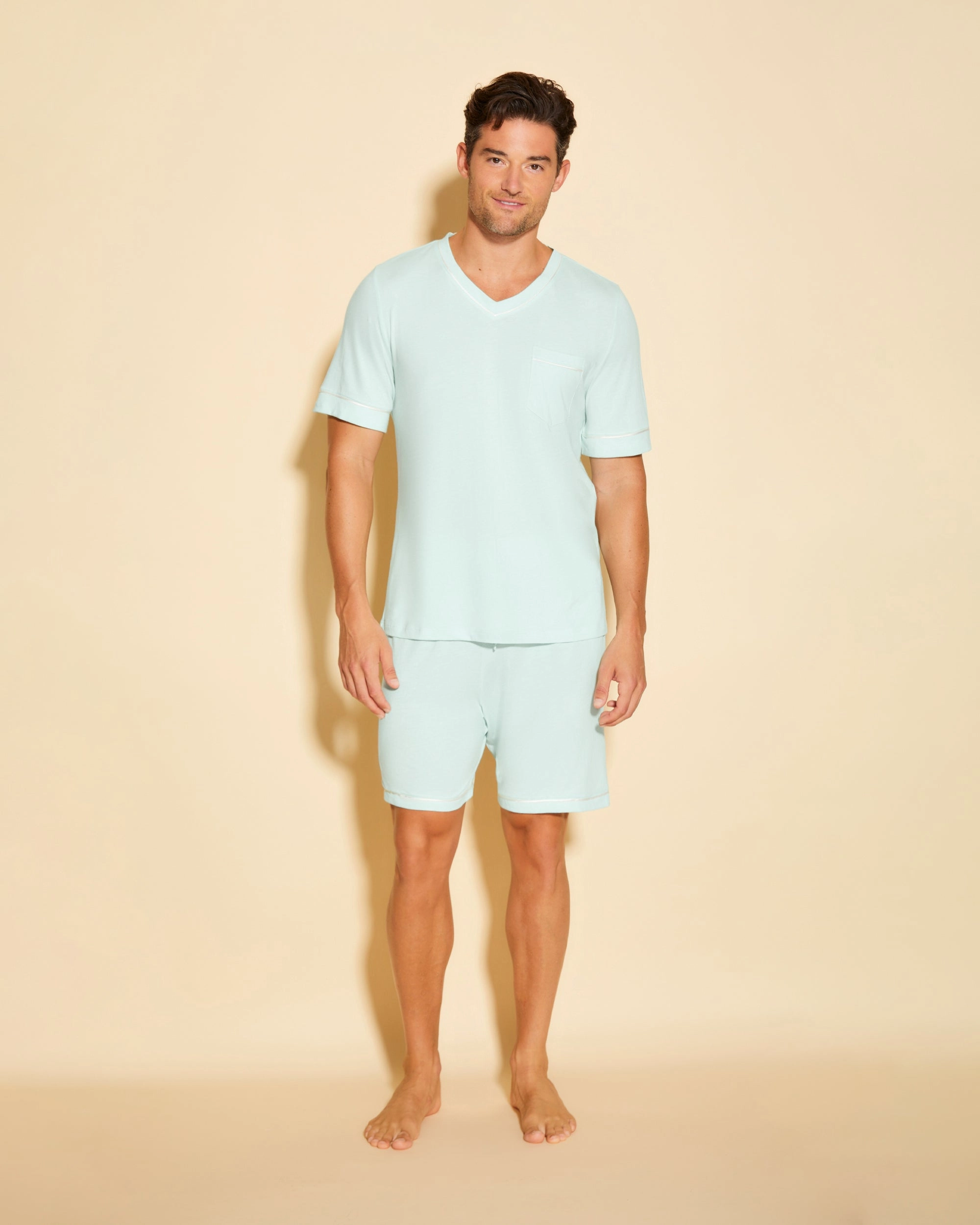 Men's Short Sleeve Top & Shorts Pajama Set