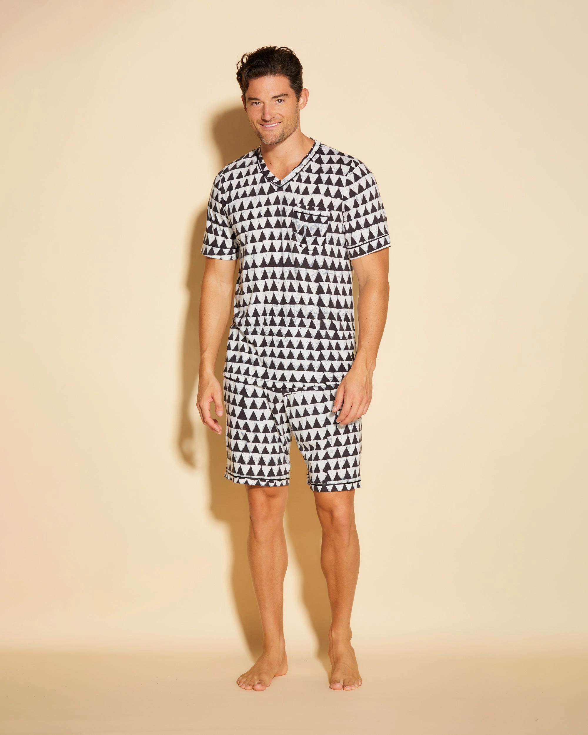 Men's Short Sleeve Top & Shorts Pajama Set