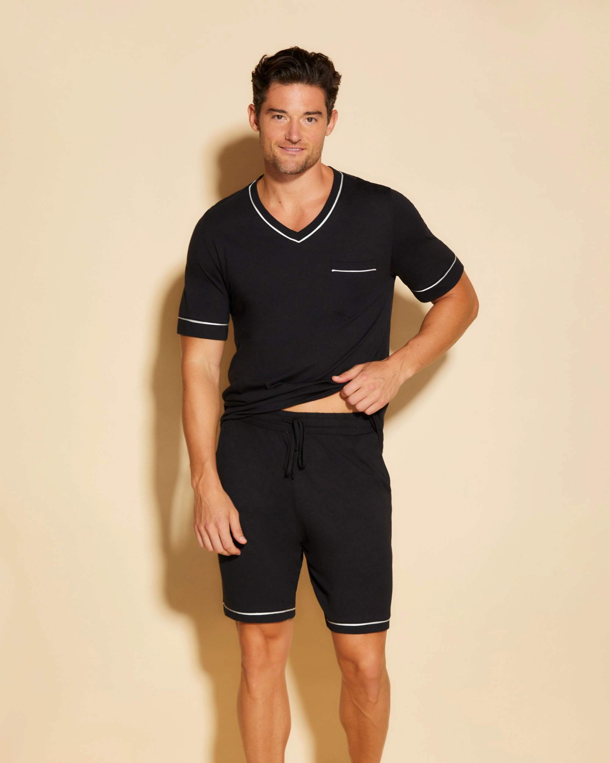 Men's Short Sleeve Top & Shorts Pajama Set