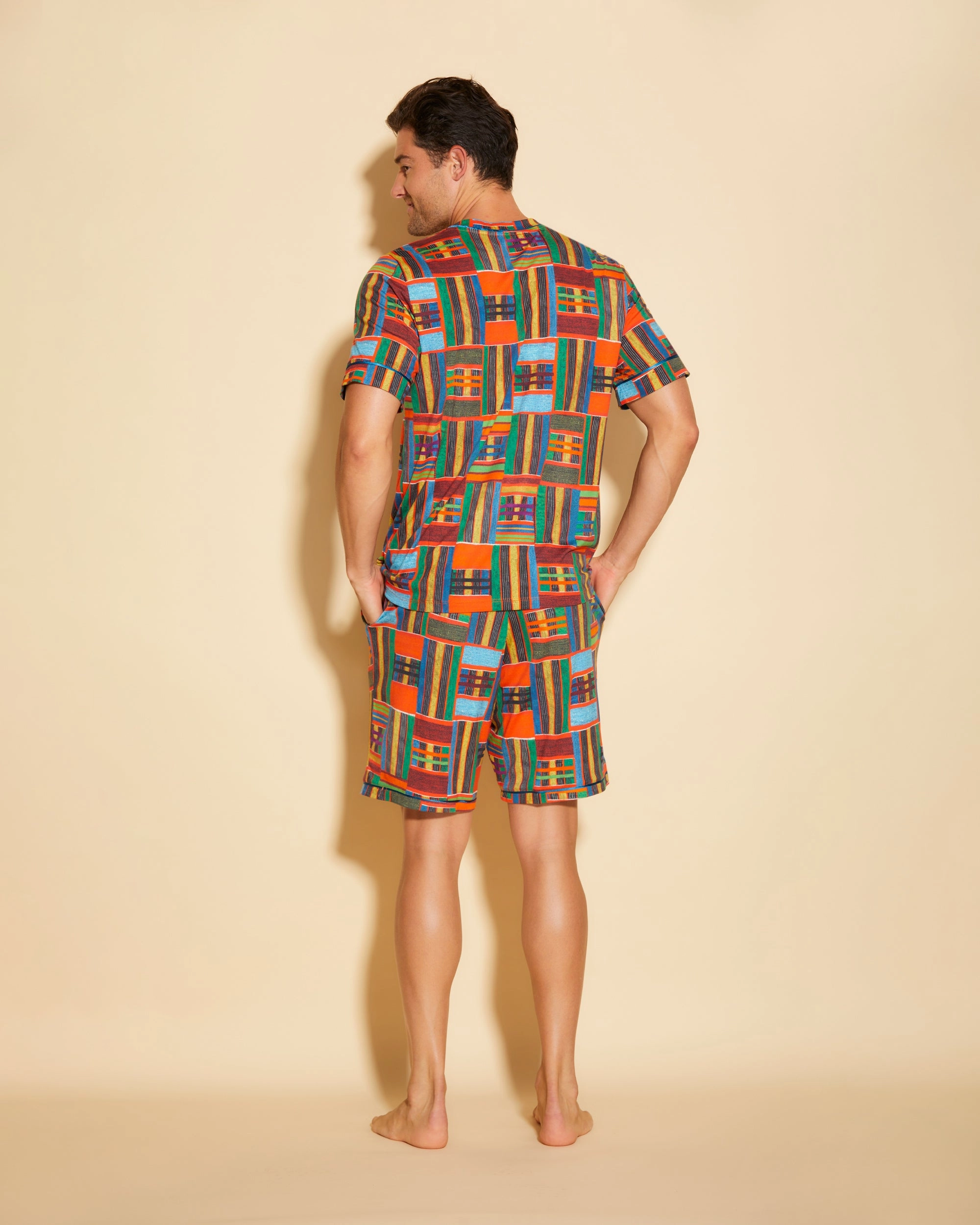 Men's Short Sleeve Top & Shorts Pajama Set