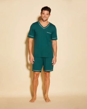 Men's Short Sleeve Top & Shorts Pajama Set