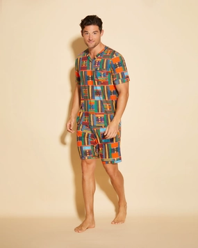 Men's Short Sleeve Top & Shorts Pajama Set