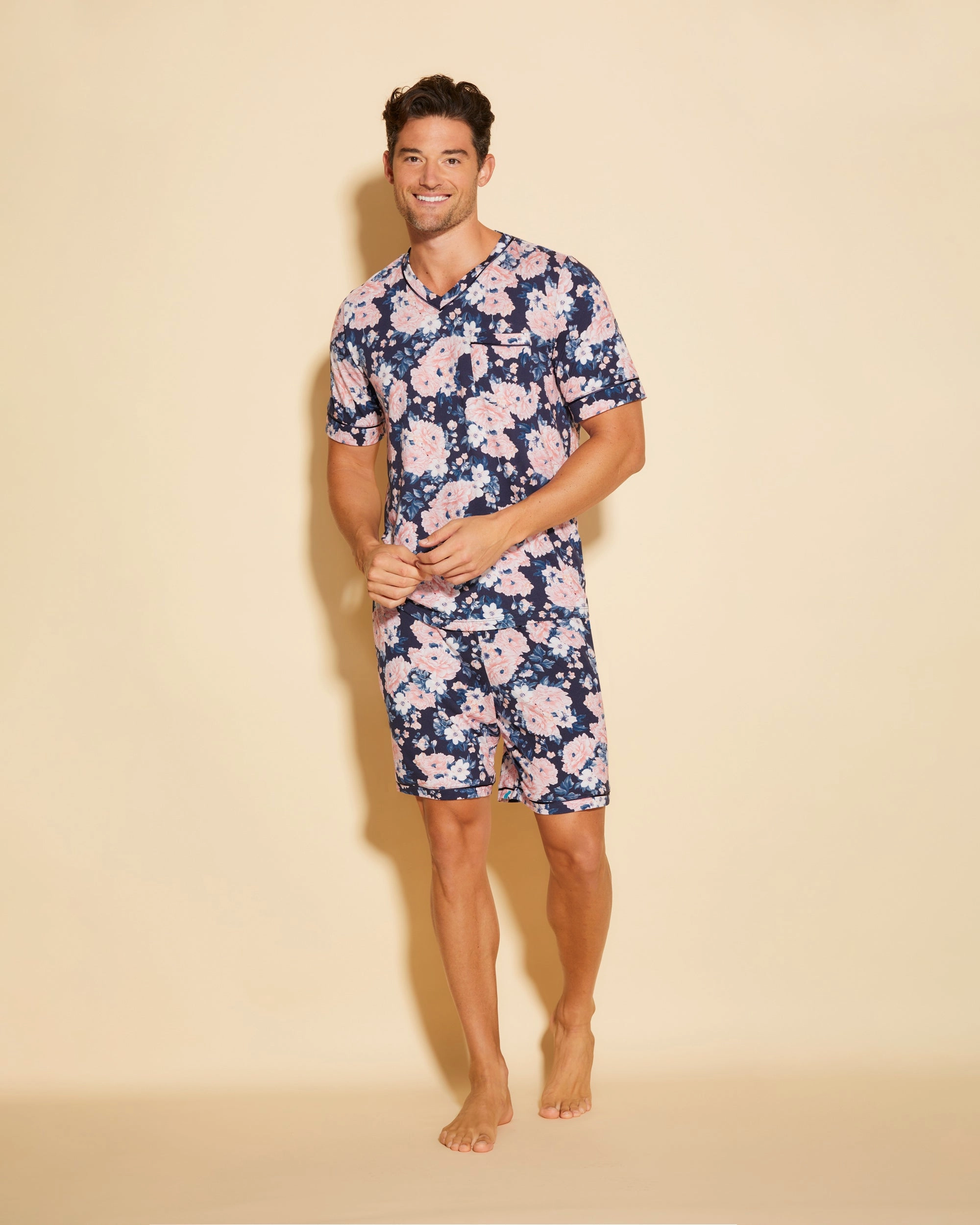 Men's Short Sleeve Top & Shorts Pajama Set