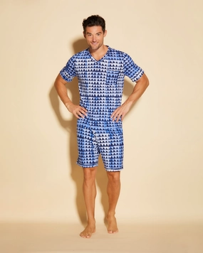 Men's Short Sleeve Top & Shorts Pajama Set