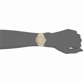 Michael Kors MK6627 Women's Runway Quartz Watch with Stainless-Steel-Plated Strap, Gold, 18