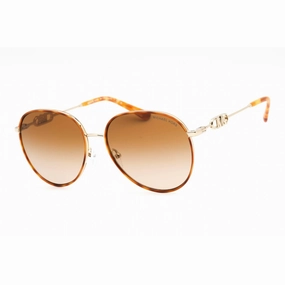Michael Kors Women's Sunglasses - Light Gold/Amber Tortoise Aviator | 0MK1128J 10143B