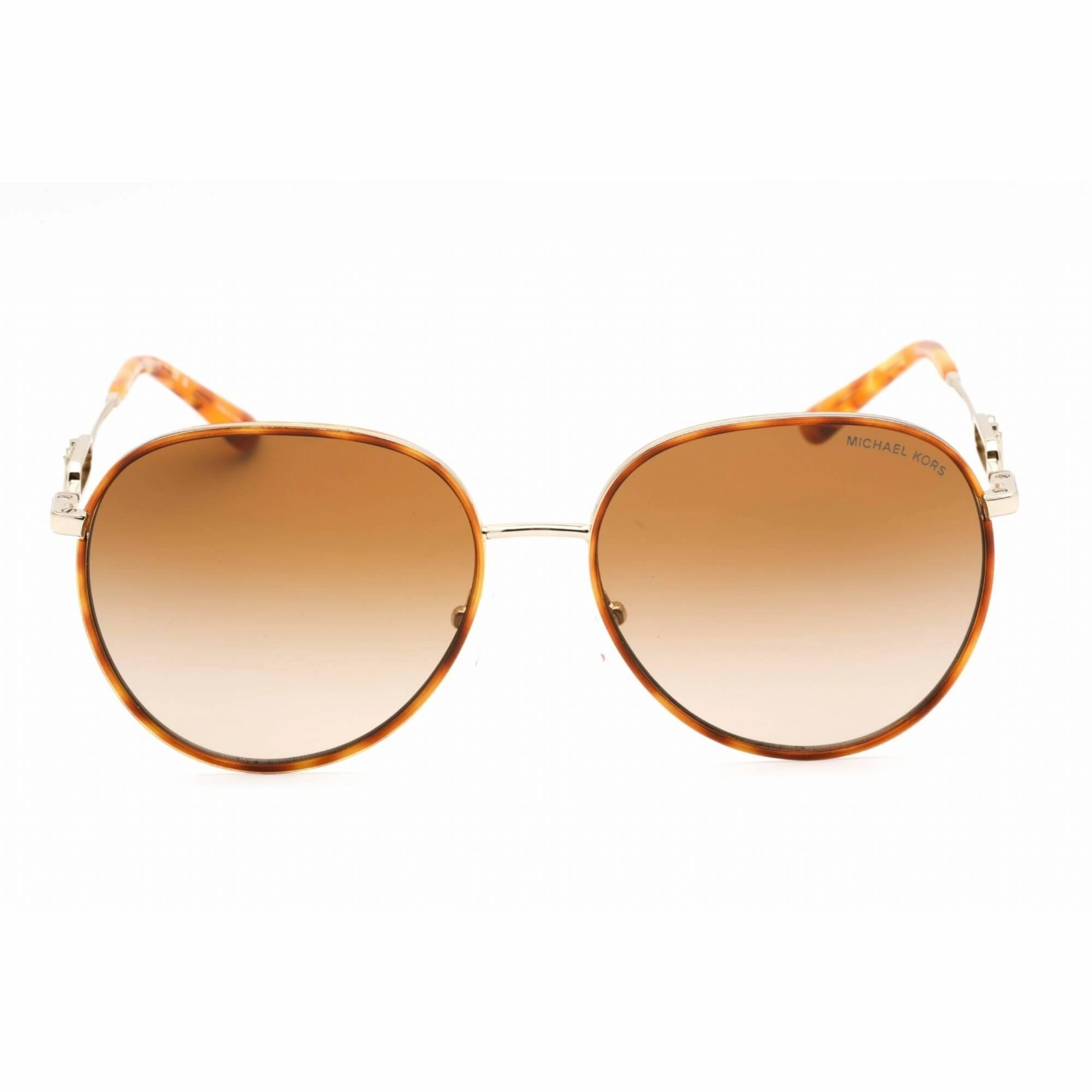 Michael Kors Women's Sunglasses - Light Gold/Amber Tortoise Aviator | 0MK1128J 10143B