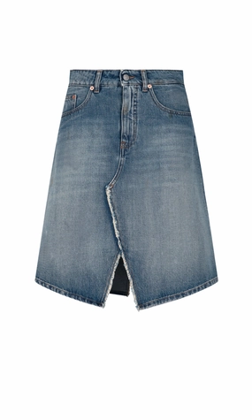 MM6 Maison Margiela Front Split Denim Skirt