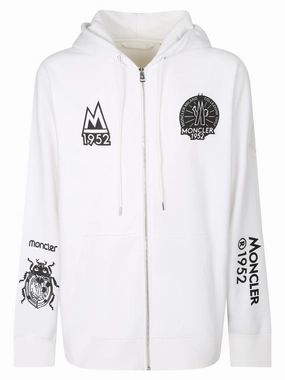 Moncler 1952 Graphic Logo Printed Hooded Jacket