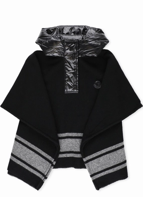 Moncler Enfant Logo Detail Hooded Poncho