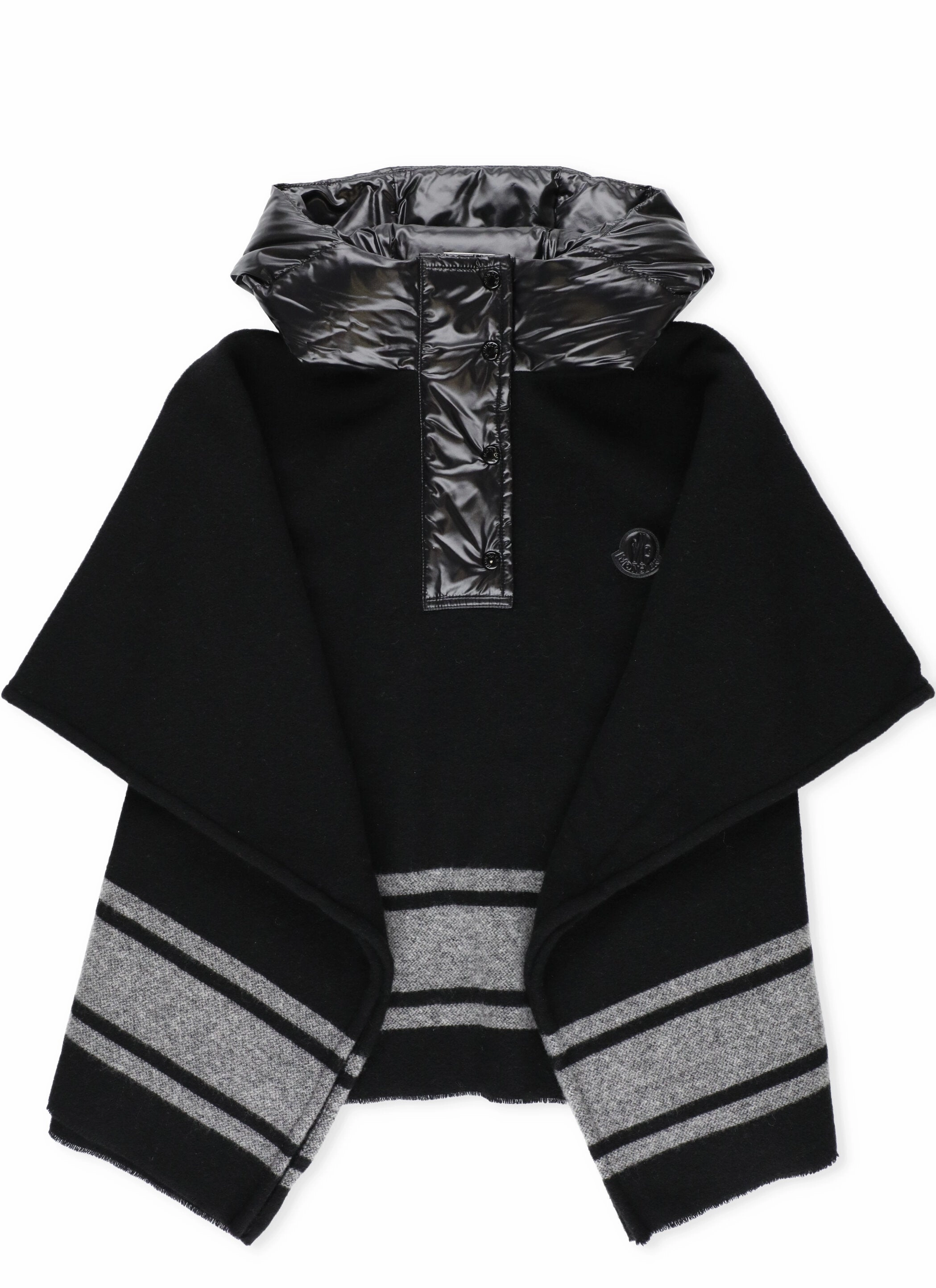 Moncler Enfant Logo Detail Hooded Poncho