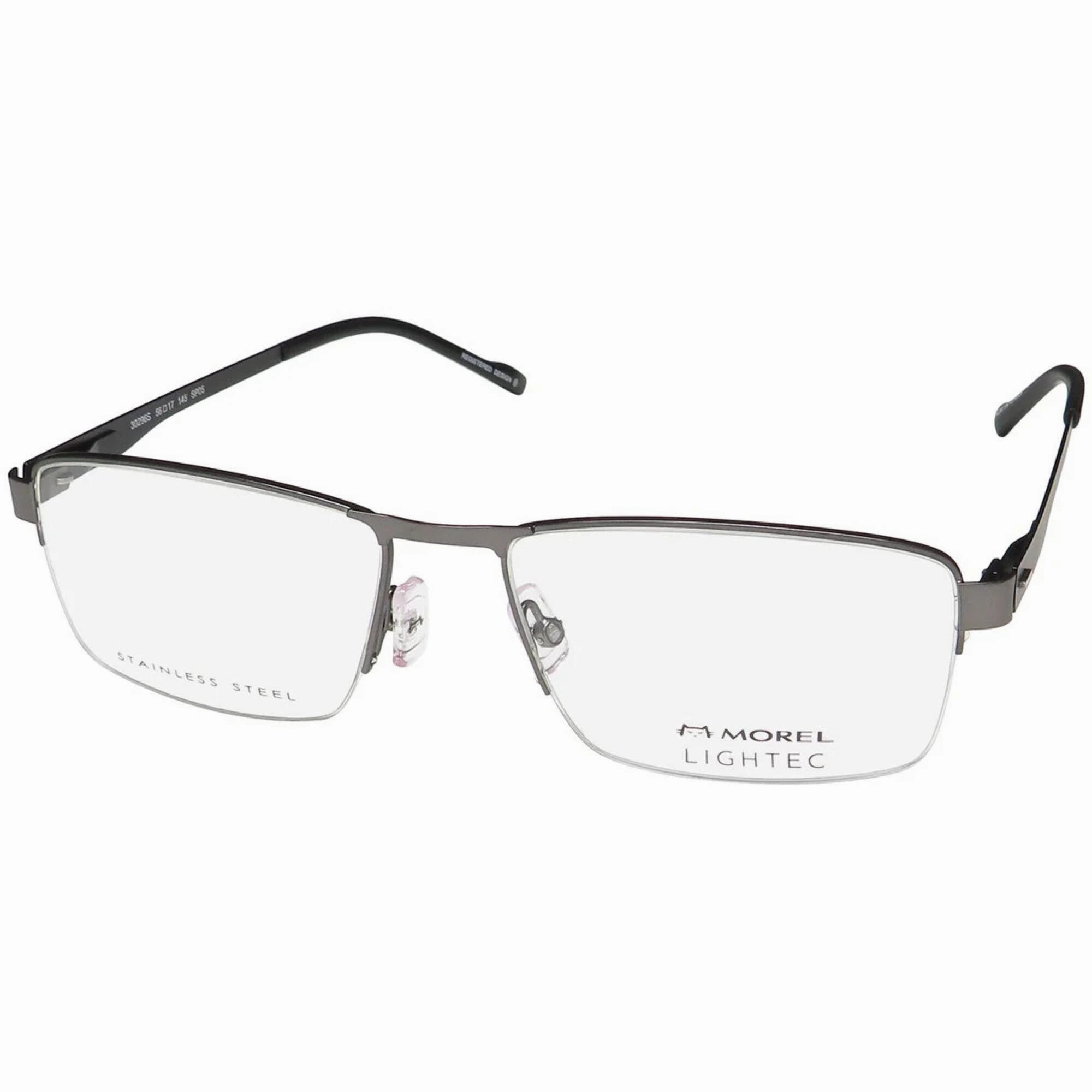 Morel Men's Eyeglasses - Gunmetal Metal Half Rim Rectangular Shape Frame | 30296S SP05
