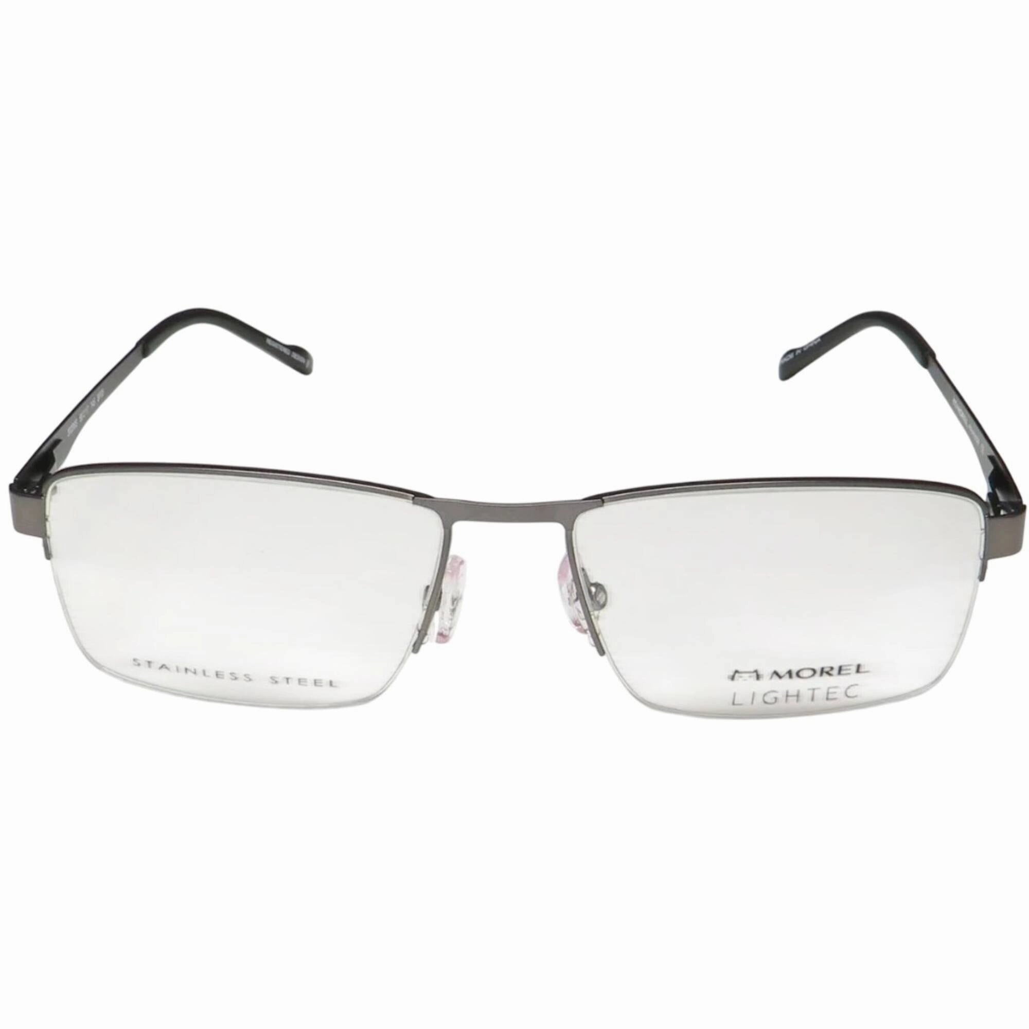 Morel Men's Eyeglasses - Gunmetal Metal Half Rim Rectangular Shape Frame | 30296S SP05
