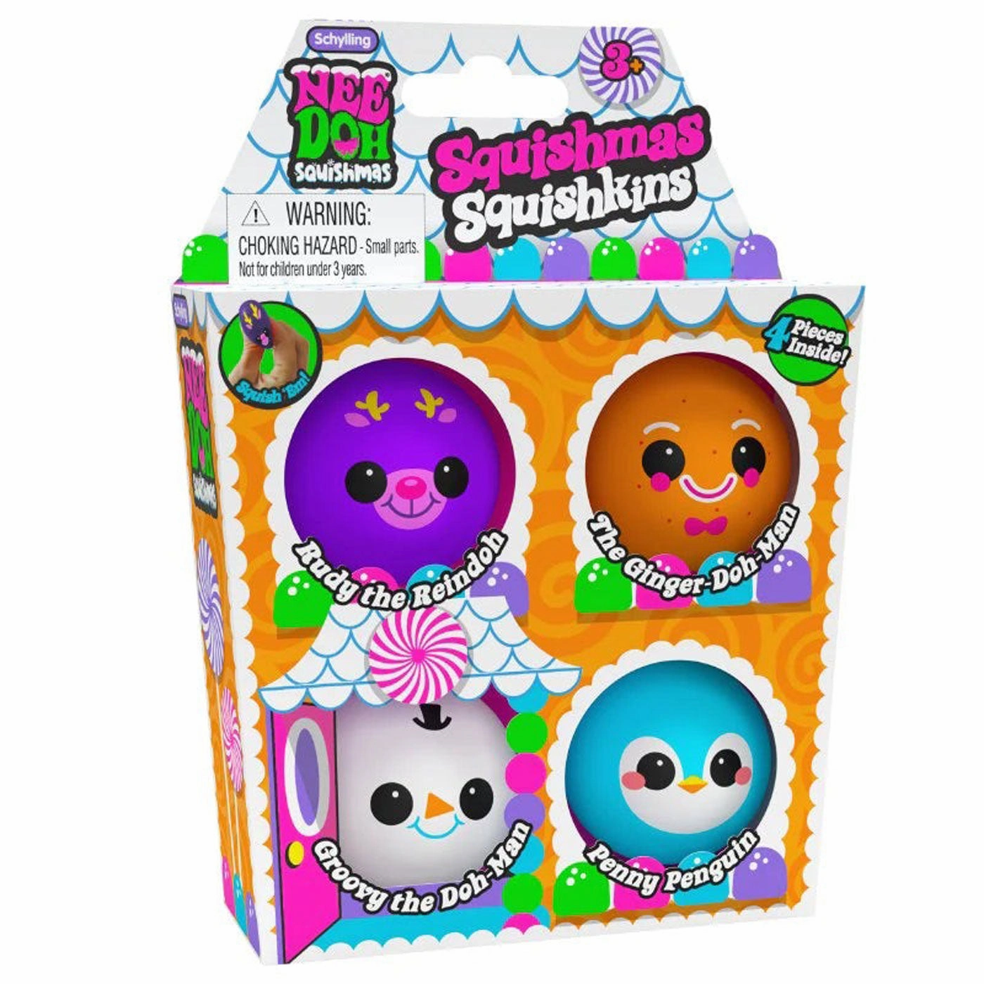 NeeDoh Squishmas Squishkins - Set of 4