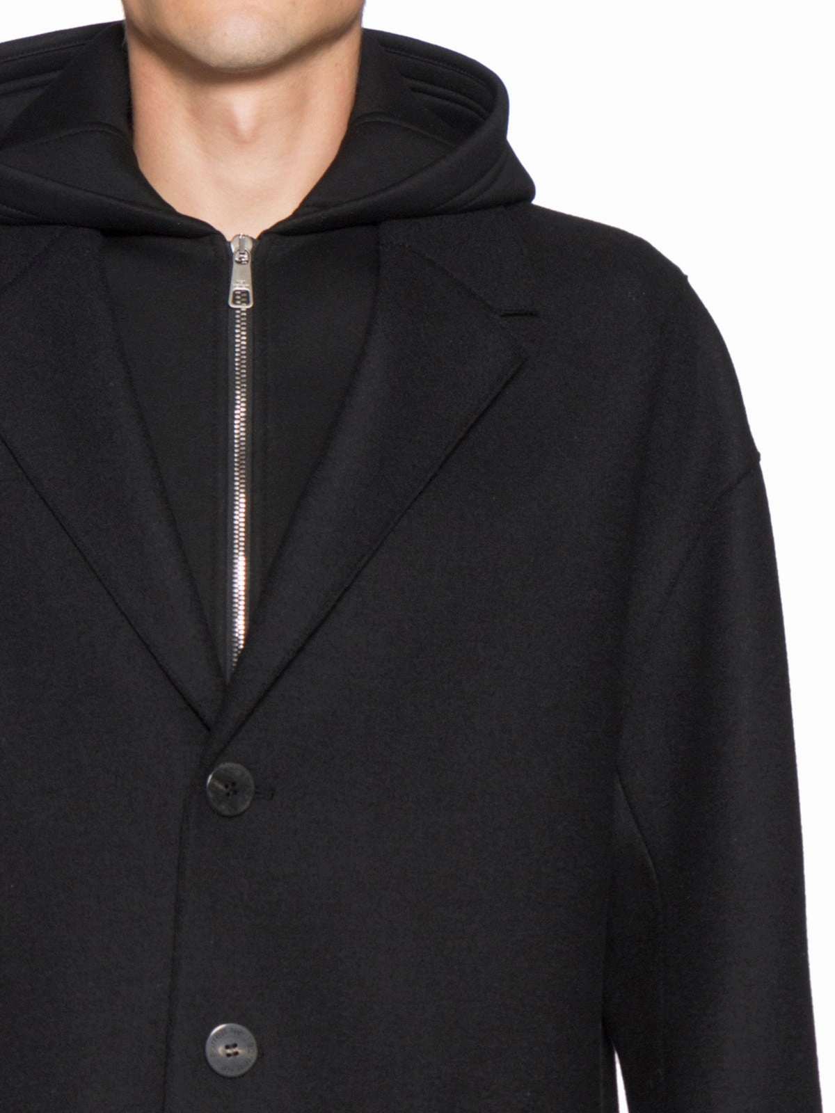 Neil Barrett Zip Detailed Hooded Coat